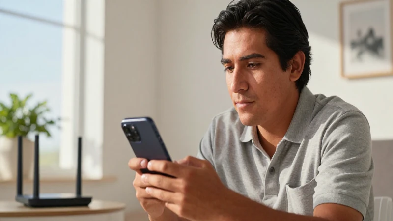 Cómo reiniciar el módem de Izzi correctamente 3 Joven mestiza con smartphone en escena cálida