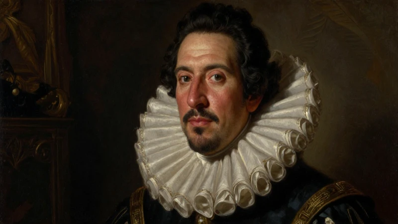 Retrato barroco sombrío y regio