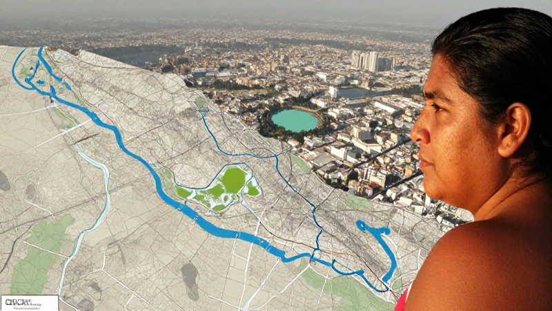 RÍOS y LAGOS en CDMX: Descubre su HIDROGRAFÍA Esencial 3 Mapa aéreo de la CDMX con detalles naturales