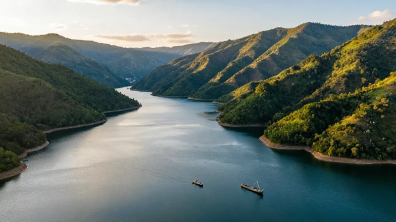 RÍOS y LAGOS de GUERRERO: Descubre su HIDROGRAFÍA Esencial 3 Paisaje mexicano vibrante, con luz dorada