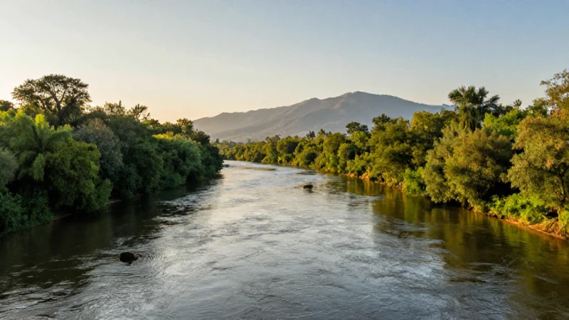 Paisaje mexicano al atardecer, exuberante y colorido