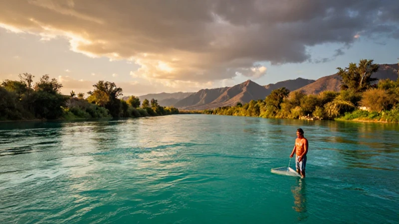 Paisaje zacatecano, agua turquesa y luz dorada