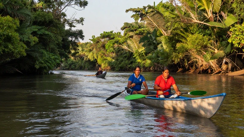 Paseo en canoa al atardecer mexicano