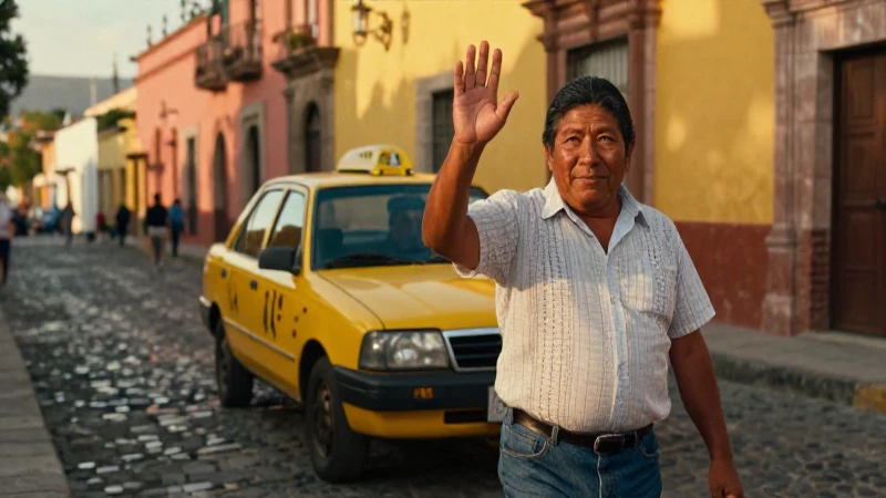 Me recomiendan servicios de taxis en San Miguel de Allende 3 Taxi en San Miguel, cálida luz dorada