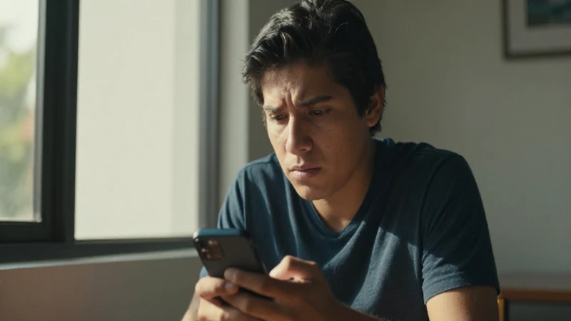 Cómo consultar saldo en Santander por mensaje de texto 5 Mujer mexicana, preocupada, mira el celular