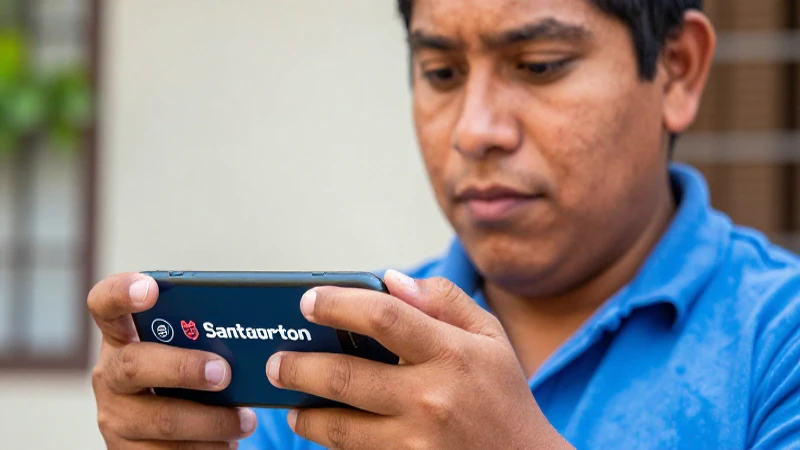 Qué es Santander Supertoken y cuáles son sus ventajas 4 Persona mestiza usa un móvil con Supertoken