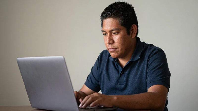 Cómo recuperar contraseña y clave privada del SAT en México 3 Joven mestiza con laptop, luz cálida y suave