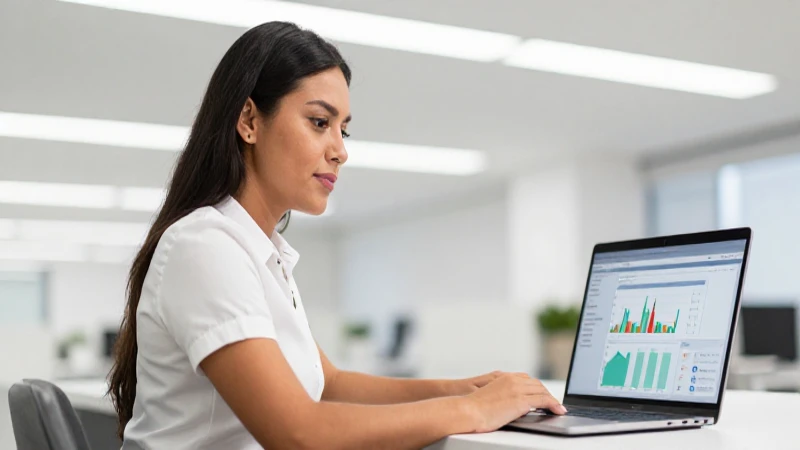 Cómo recuperar contraseña y clave privada del SAT en México 4 Profesional mexicana en oficina con gráficos digitales