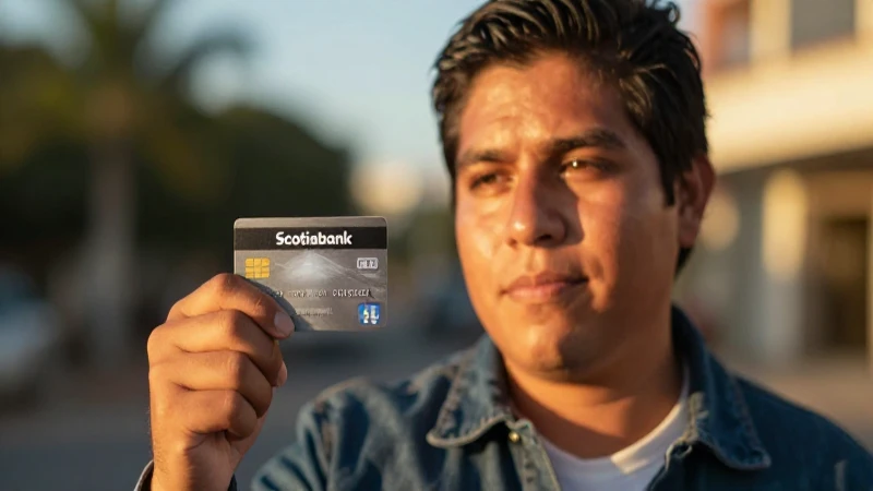 Mexicano, piel bronceada y tarjeta de crédito
