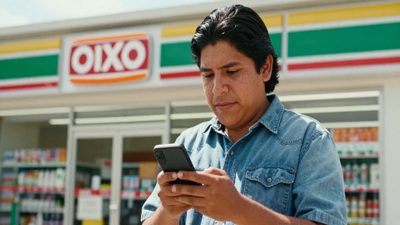 Es posible pagar Paynet en sucursales OXXO en México 5 Mexicana con piel bronceada, usa teléfono