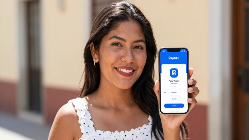 Es posible pagar Paynet en sucursales OXXO en México 4 Mujer mestiza usa Paynet en un smartphone