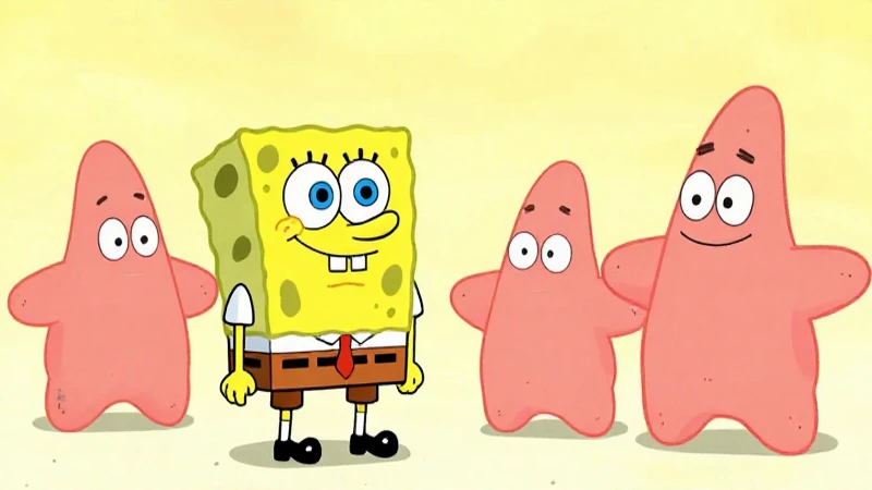 Dibujos animados vibrantes y juguetones de Bob Esponja