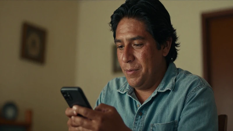 Joven mestiza mexicana con luz cálida, sosteniendo un teléfono