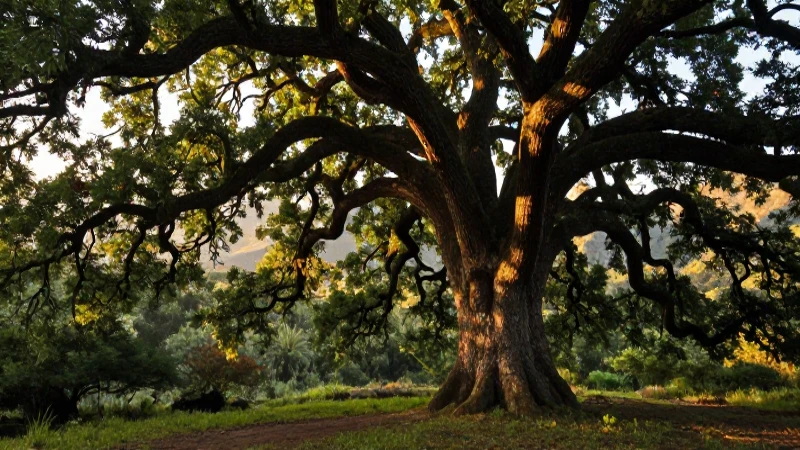 Bosque ancestral, imponente y dorado en la Sierra