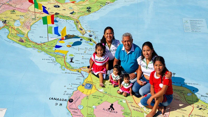 Sinaloa, familia mexicana bajo el sol