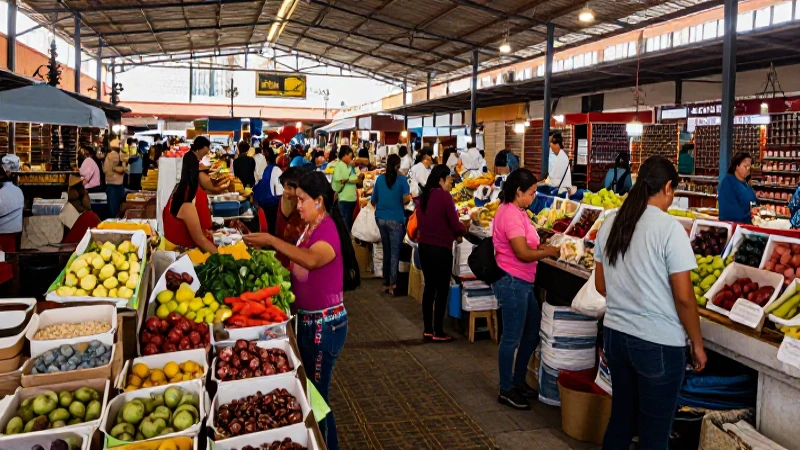 Sitios históricos en Oaxaca: un viaje al pasado mexicano 3 Mercado mexicano bullicioso y soleado