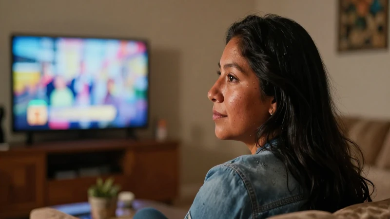 Mestizo ve la televisión en casa