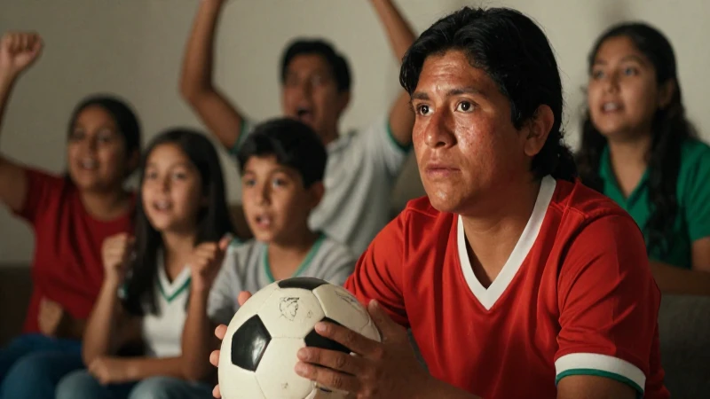 Familia mexicana disfruta un partido de fútbol