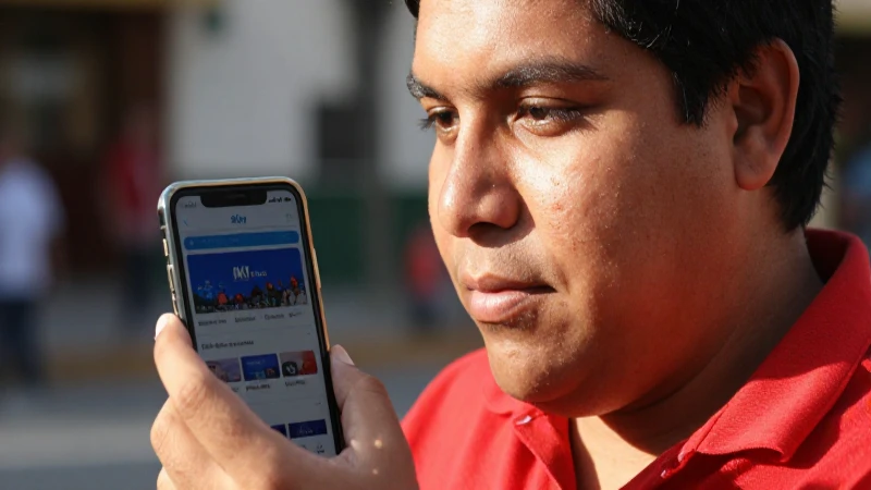 Mexicana, piel bronceada, usa la app Sky Mexico