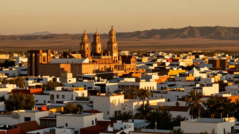 Hermosillo: paisaje desértico, cálida luz dorada