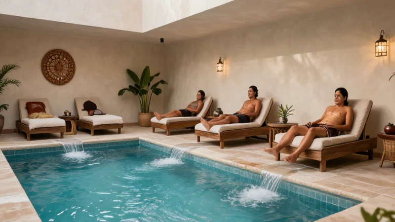 Spa mexicano, luz natural y ambiente sereno