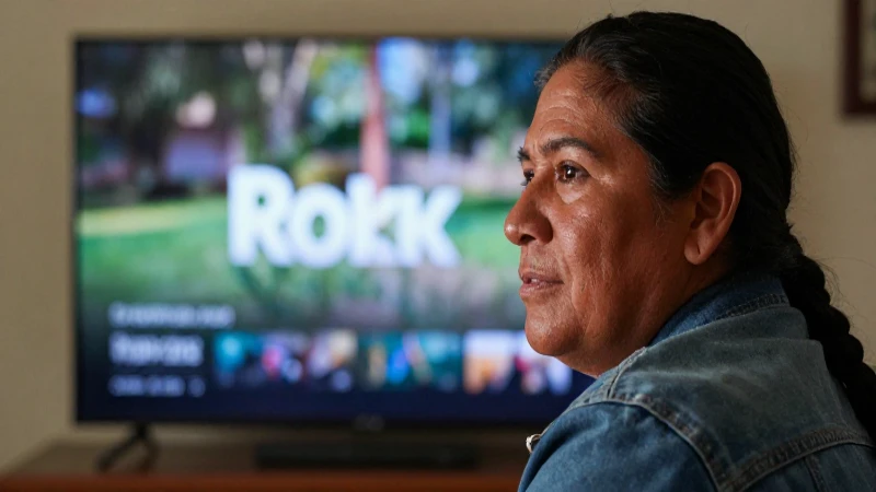 Persona mestiza mira televisión bajo luz cálida