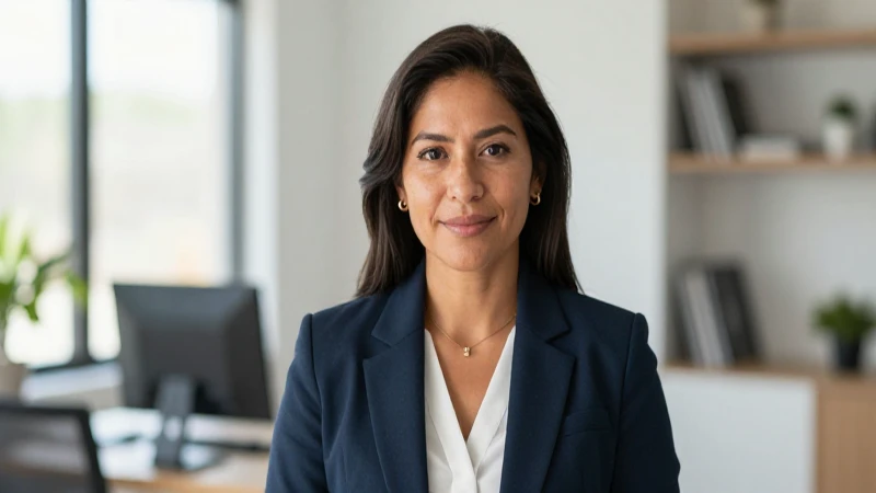 Planificador financiero mexicano, foto profesional y luminosa