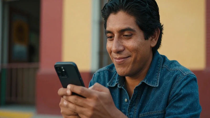 Persona mexicana sonriendo en cálido exterior