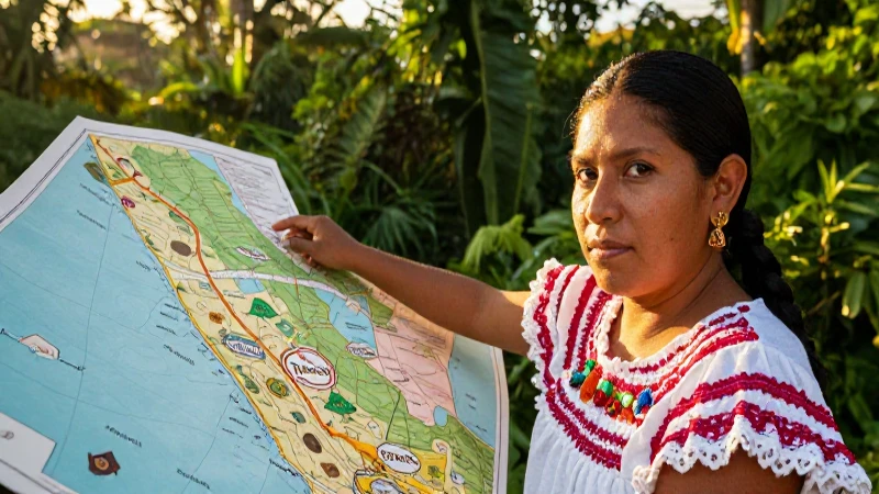 Explora Tabasco: Mapa, Municipios y Sorprendentes Datos 9 Retrato mexicano en selva, luz dorada vibrante
