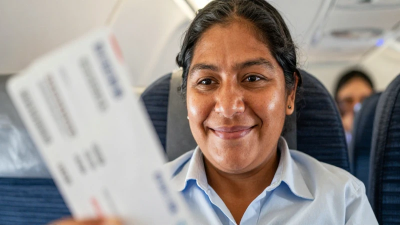 Mexicano sonriente, listo para viajar con luz cálida