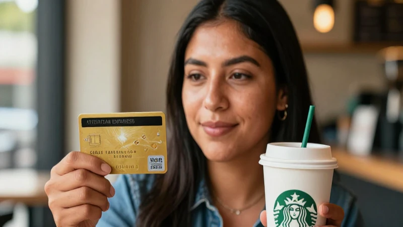Promoción Starbucks con Tarjeta Gold Elite American Express. Vale la pena 5 Mujer mestiza disfruta un café soleado