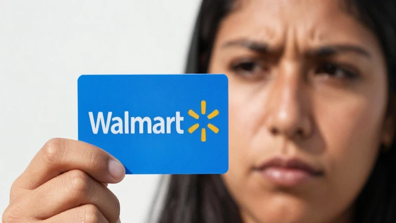 Tarjeta de regalo Walmart, tez morena y radiante