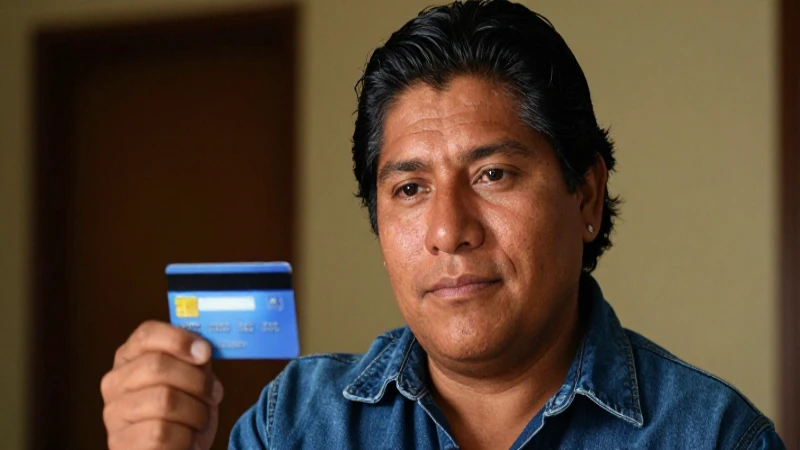 Retrato mexicano, piel bronceada y tarjeta de crédito