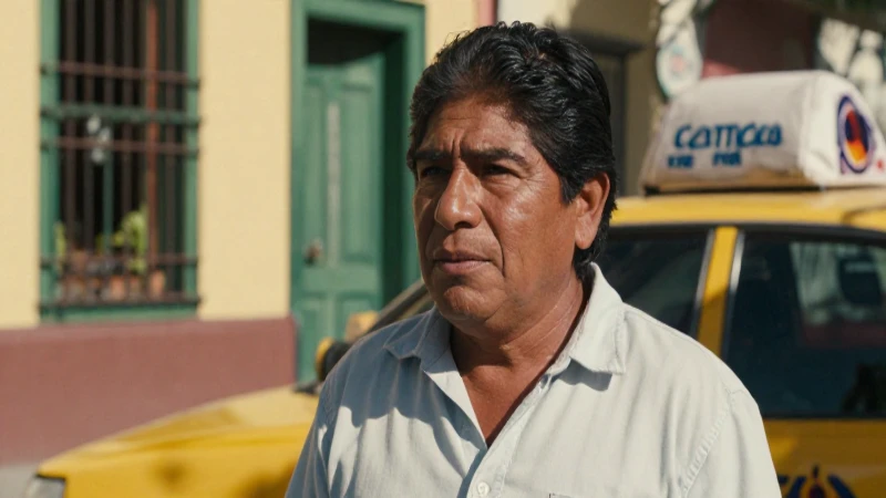Taxi Sayulita: Excelentes Servicios de Traslado 4 Taxista mestizo en calle tropical iluminada