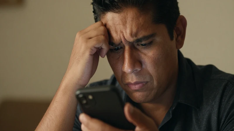 Hombre mexicano frustrado ha perdido su móvil