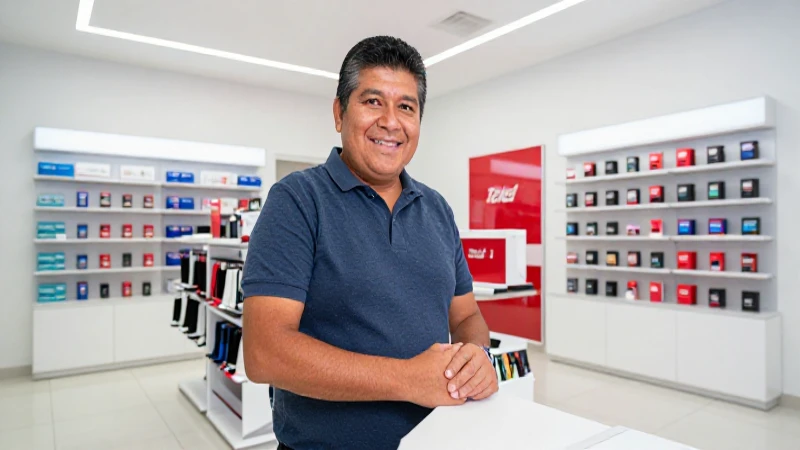 Tienda Telcel: ambiente moderno y personal sonriente