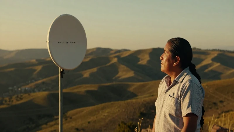 Servicios de Telmex en Amecameca y su cobertura 3 Fotografía realista de antena en paisaje mexicano