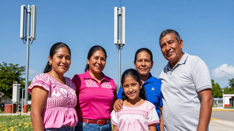 Familia mexicana sonríe bajo luz natural