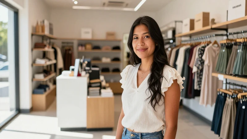 Tienda Telmex, luz cálida y rasgos mestizos