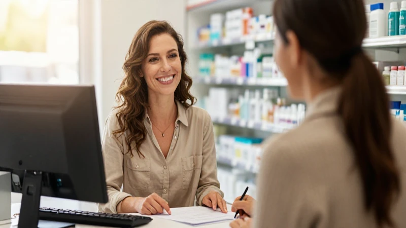 Cómo contratar servicios de internet en Telmex Cuernavaca en 2026 3 Cliente sonríe en una farmacia iluminada