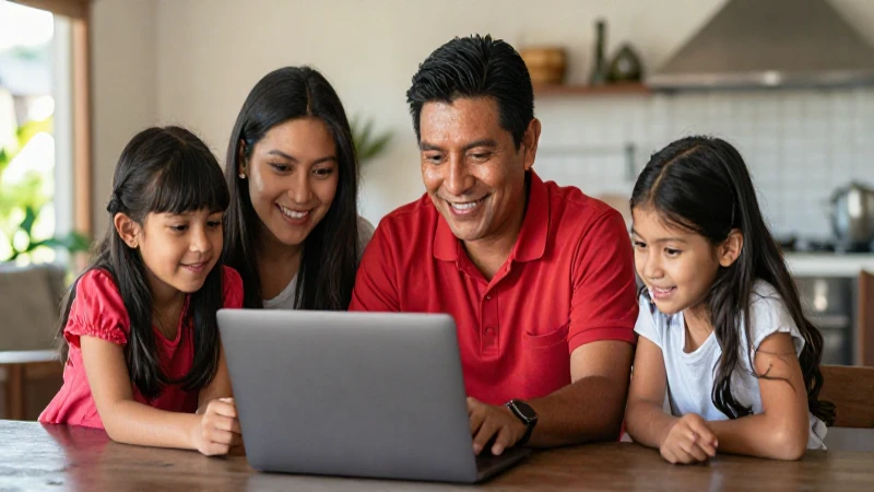 Cómo contratar servicios de internet en Telmex Cuernavaca en 2026 4 Familia mestiza sonríe en casa conectada