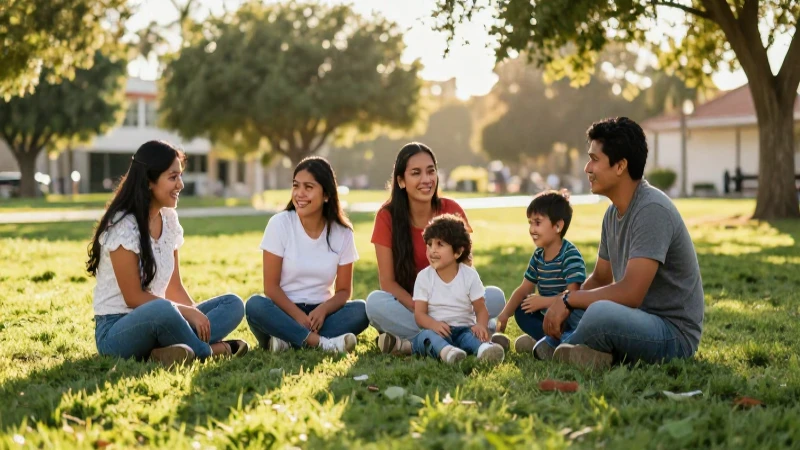 Telmex Guadalupe ofrece servicios en todo México 4 Familia mexicana sonríe en un parque soleado