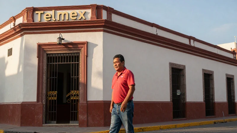 Atardecer cálido en rústica sucursal Telmex