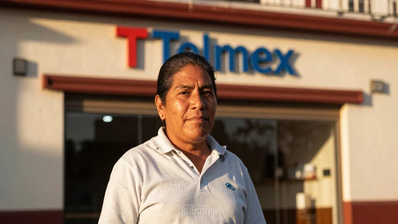 Qué servicios ofrece Telmex en Ojo de Agua, Tecámac 3 Mujer mestiza en sucursal Telmex, cálida luz