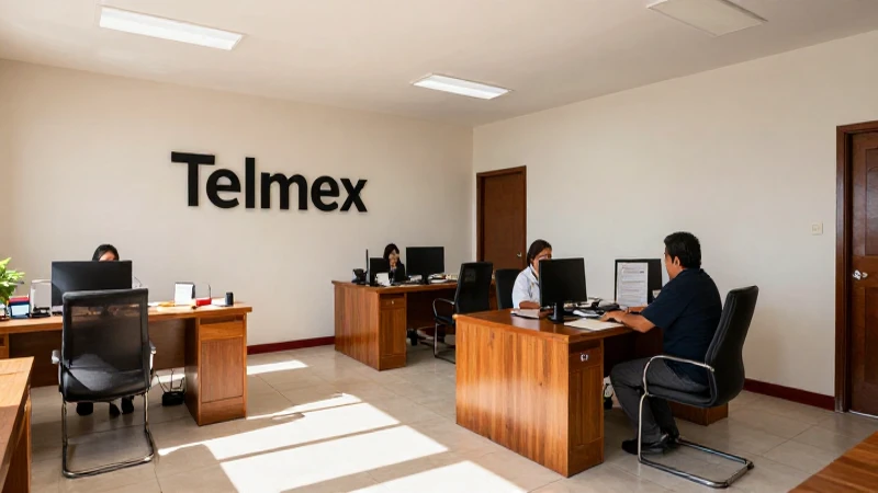 Oficina Telmex, luz cálida y ambiente profesional