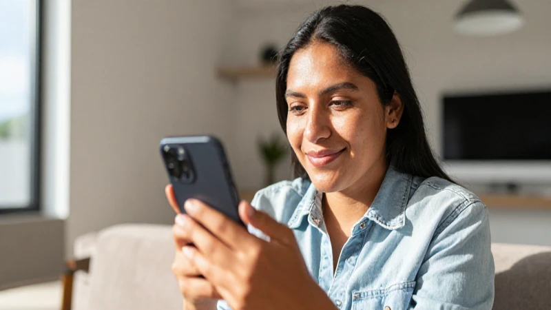 Cómo contratar Internet y conocer horarios de Telcel Tampico 4 Joven mestiza sonríe con su teléfono
