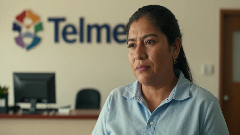 Mujer mestiza, cálida luz, ambiente Telmex