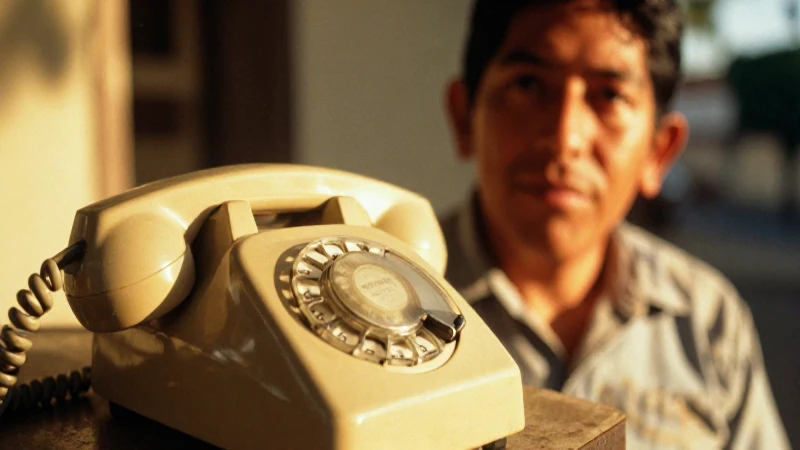 Foto nostálgica de una telefonista en los 70
