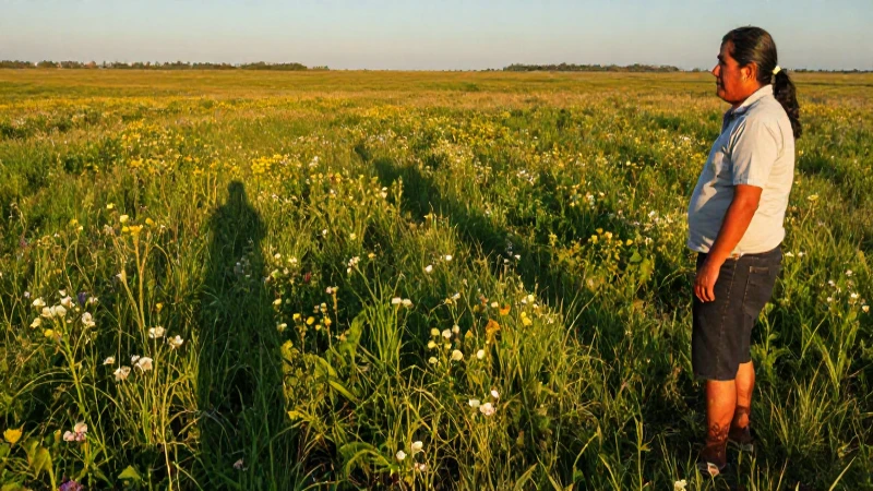 TIPOS DE VEGETACIÓN en NUEVO LEÓN: DESCUBRE su FLORA ÚNICA 5 Pradera mexicana, cálida luz y figuras observan