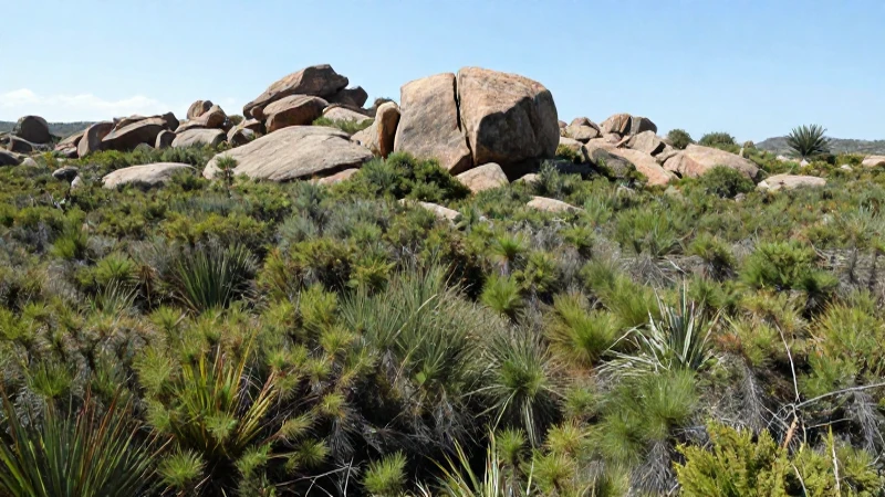 TIPOS DE VEGETACIÓN en NUEVO LEÓN: DESCUBRE su FLORA ÚNICA 3 Vegetación, rocas y sol con foto amplia